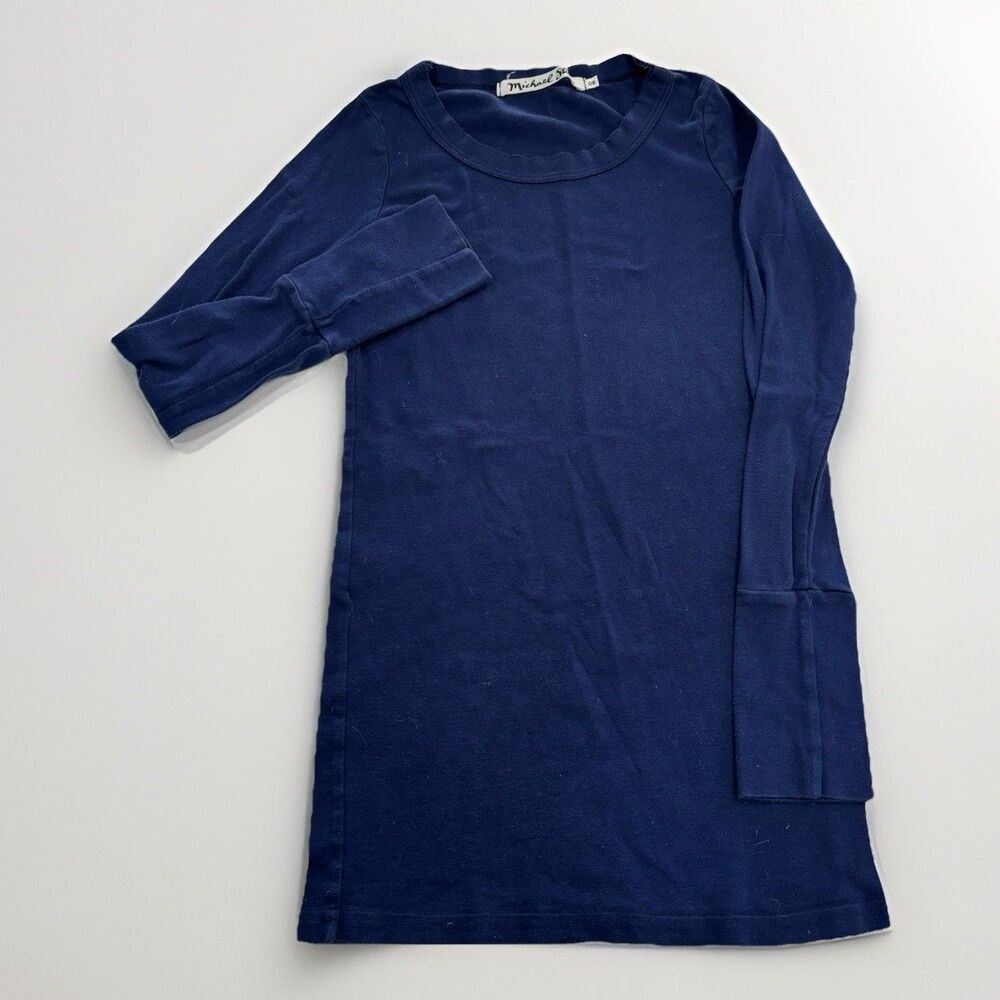 Michael Stars Long Sleeve Shirt Womens One Size Navy Blue